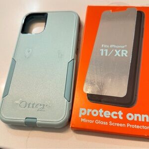 OtterBox Commuter Lt Blue Case iPhone 11/XR & 1 unopened screen protector